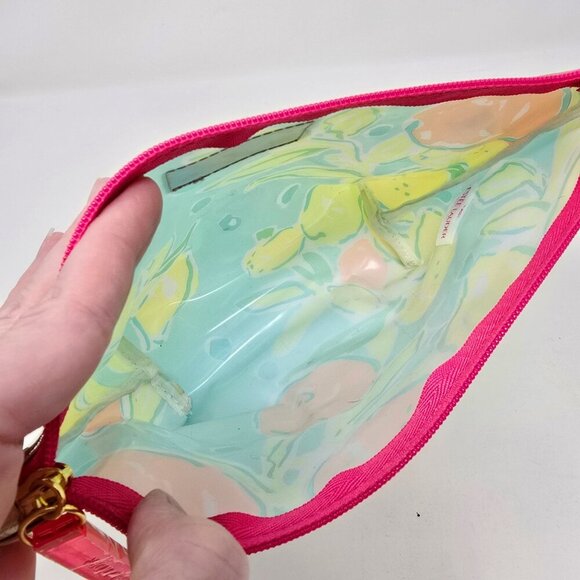 Lilly Pulitzer for Estée Lauder Citrus Cosmetic Bag – Tropical Print Pouch - Picture 3 of 7